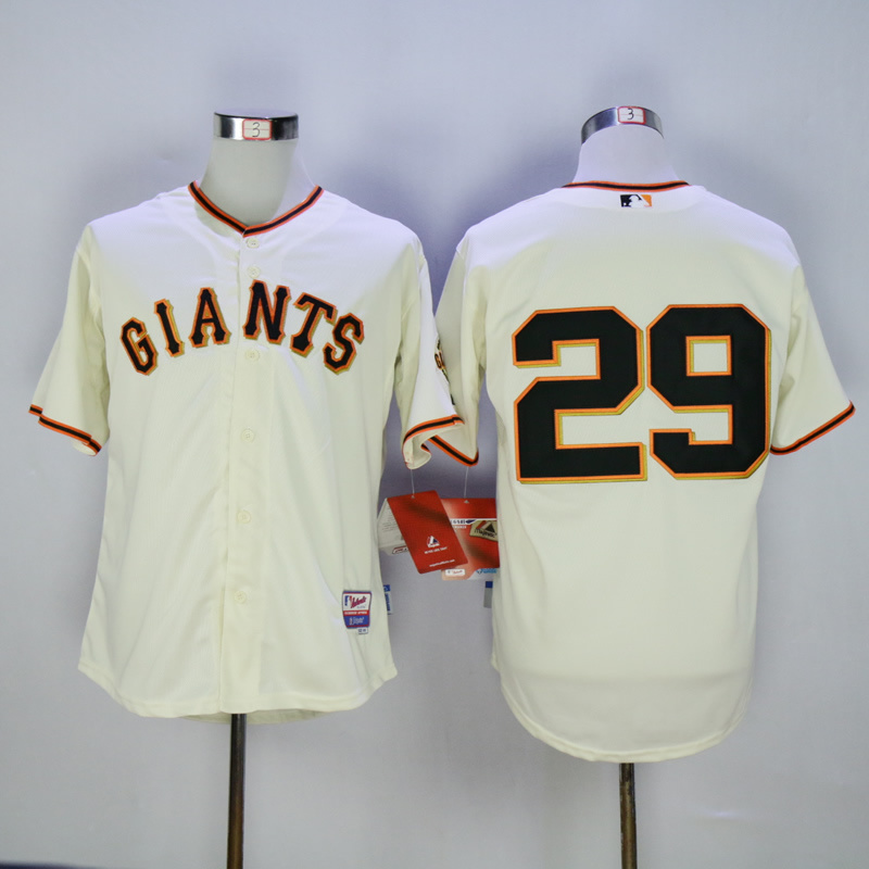 Men San Francisco Giants 29 No name Cream MLB Jerseys
